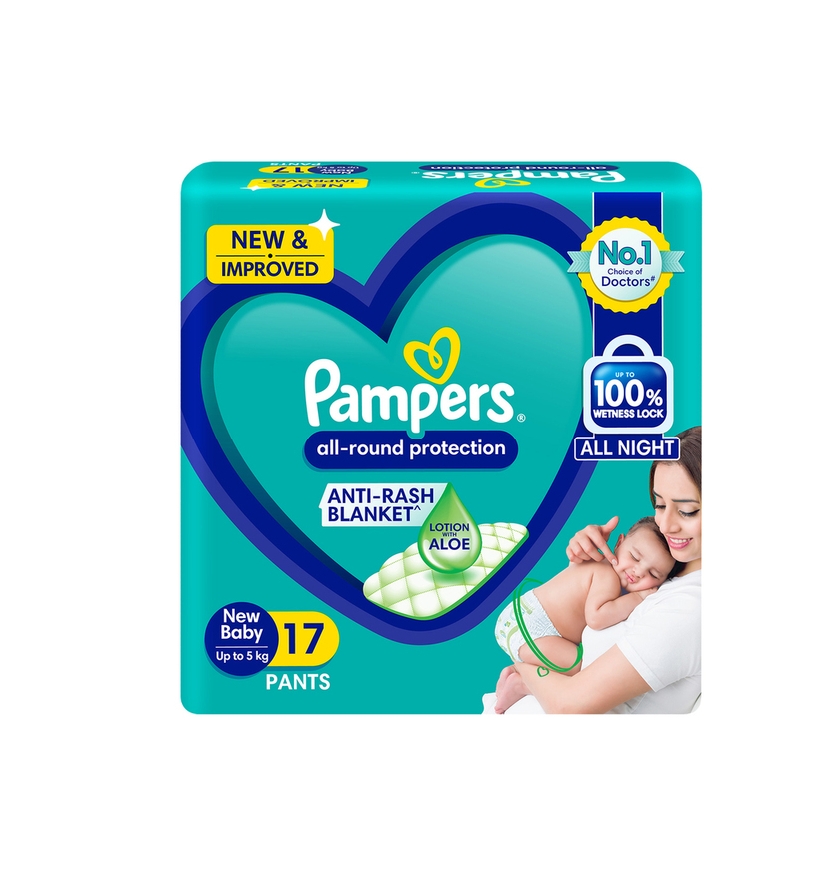 PAMPERS BABY PANTS ACTIVE NEW BABY 17 U