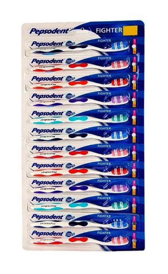 PEPSODENT FIGHTER TOOTHBRUSH 12 U